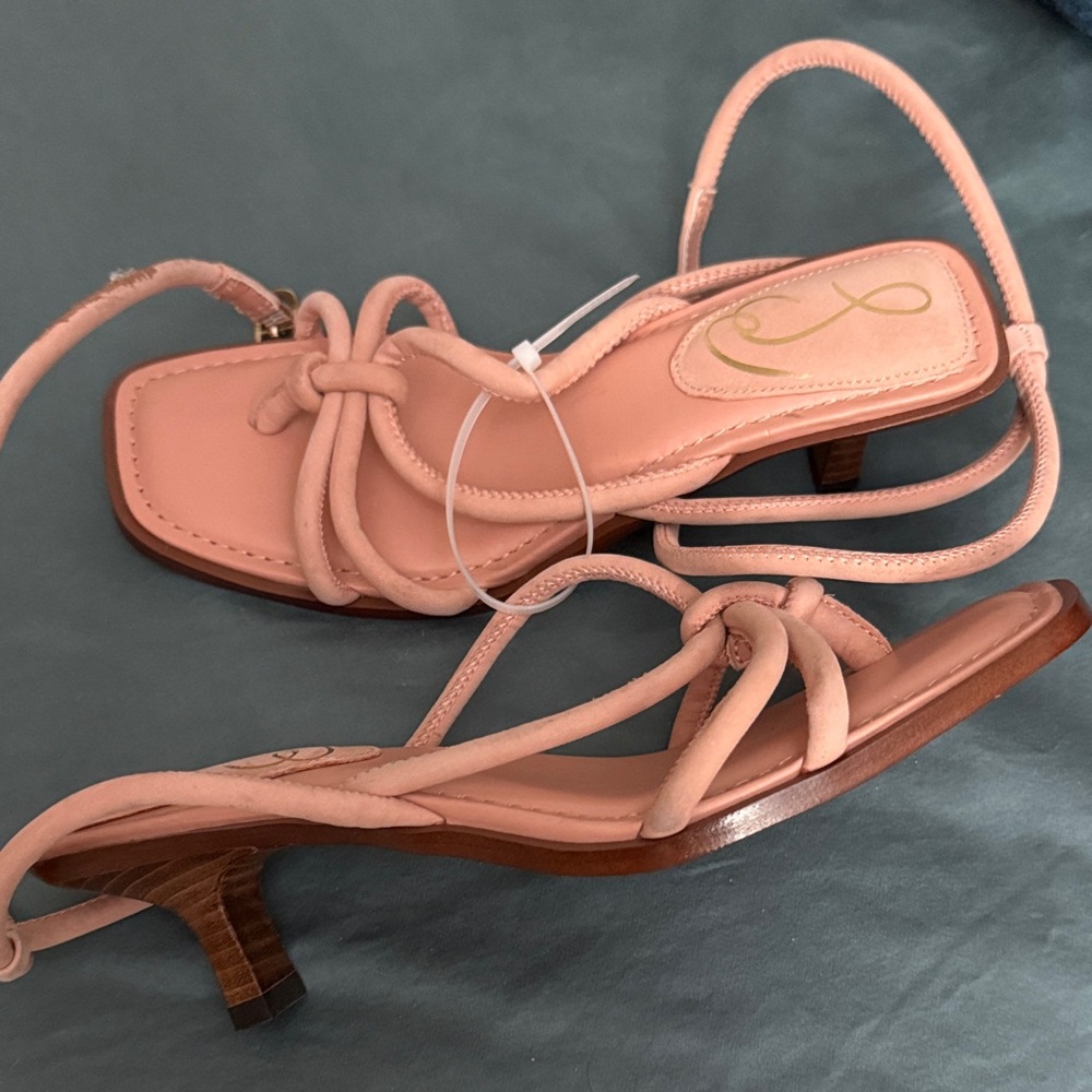 Sam Edelman Blush Leather Ankle Strap Sandals - Picture 4 of 4